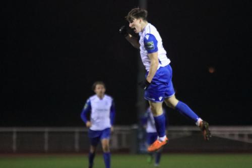 Josh Davison celebrates his goal