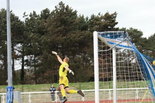 Bognor keeper Petar Durin is beaten by Lewis Taaffes long-range free kick for the opening goal
