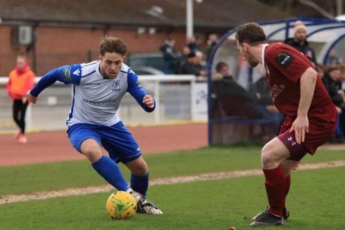 Enfields Lewis Taaffe (L) and Bognors Keaton Wood