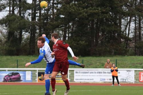 Enfields Marc Weatherstone (L) and Bognors Ed Sandersx