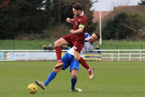 Enfields Matt Johnson (R) and Bognors Harvey Whyte