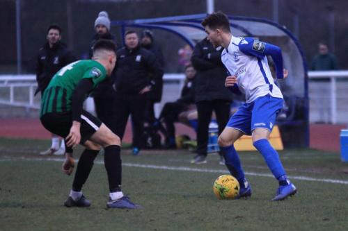 Burgess Hills Charlie Bennett (L) and Enfields Bilal Sayoud