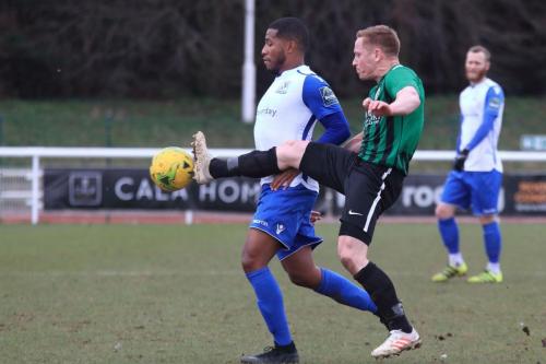 Enfields James Mulley (L) and Burgess Hills Pat Harding