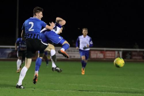 Burgess Hills Josh Tuck (L) challenges Josh Davison