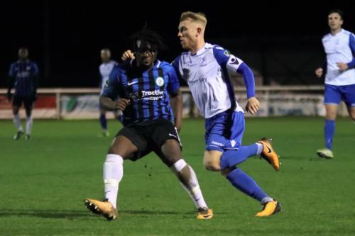 Burgess Hills Michael Twede (L) and Enfields Ryan Blackman