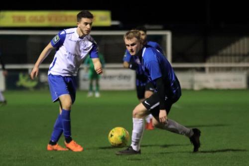Enfields Bilal Sayoud (L) and Burgess Hills Daniel Choules