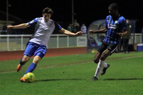 Enfields Josh Davison (L) and Burgess Hills Tolulope Jonah