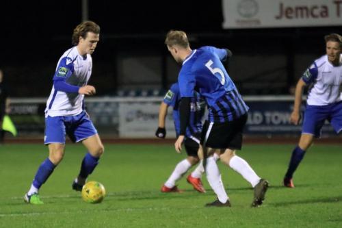 Enfields Mickey Parcell (L) and Burgess Hills Daniel Choules