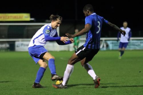 Enfields Sam Youngs (L) and Burgess Hills Tolulope Jonah