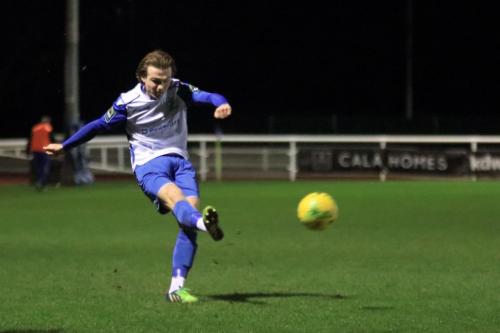 Mickey Parcell crosses to set up the second Enfield goal