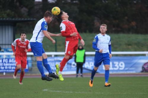 Enfields Marc Weatherstone (L) and Harlows Tom Hitchcock