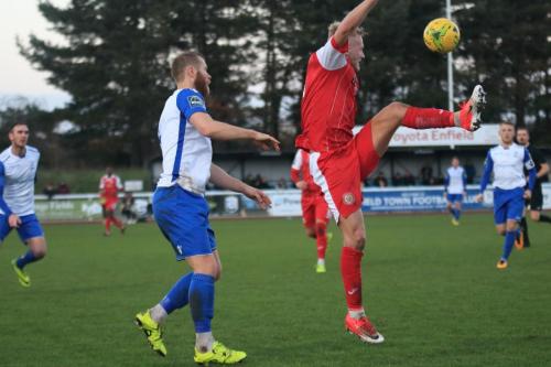 Enfields Sam Hatton (L) and Harlows Christian Scales