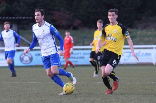 Enfields Matt Johnson (L) and Margates Connor Dymond