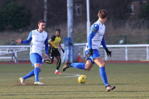 Enfields Matt Johnson (L) and Sam Youngs