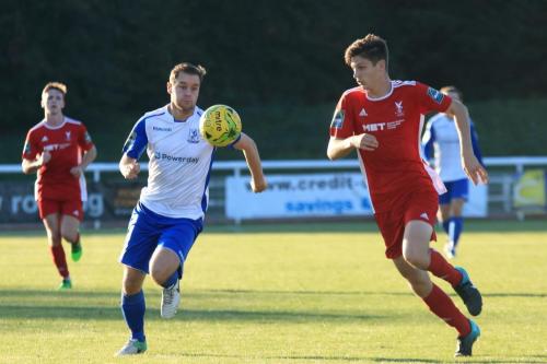 Enfields Liam Hope (L) and Whitehawks Harry Shooman