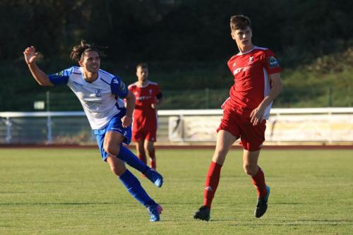 Enfields Sam Youngs (L) shoots