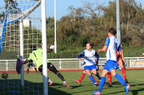 Mickey Parcell heads the opening goalx