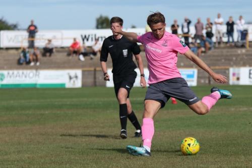 Remi Sutton shoots just wide