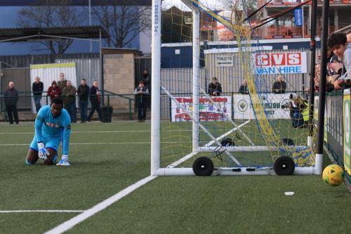 A late Enfield effort goes just wide