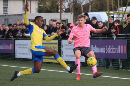 Haringeys Rakim Richards (L) and Enfields Joe Payne