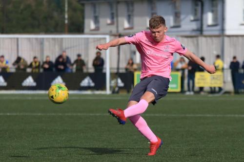 Joe Payne shoots over the bar