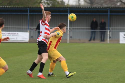 Kingstonians Alfie Egan (L) and Enfields Jay Porter