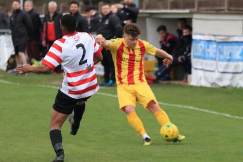 Kingstonians Jonathan Muleba (L) and Enfields Jay Porter