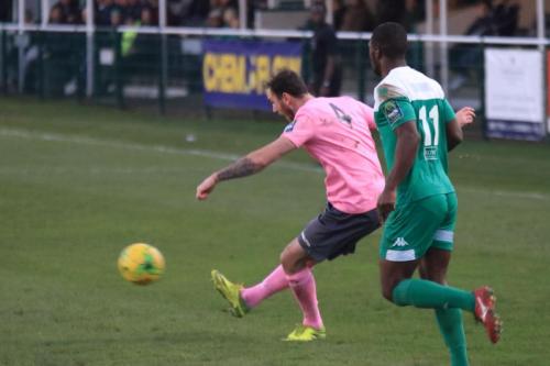 Enfields Matt Johnson crosses