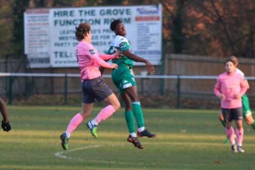 Enfields Mickey Parcell (L) challenges Jerry Amoo