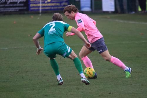 Enfields Mickey Parcell (R) runs at Will Salmon