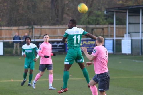 Leatherheads Travis Gregory (11) heads the ball past Sam Hatton