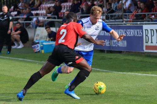 Enfields Ryan Blackman (R) runs at Michael Dome-Bemwin