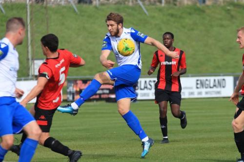 Lewes Frankie Chappell (5) blocks Remi Suttons shot