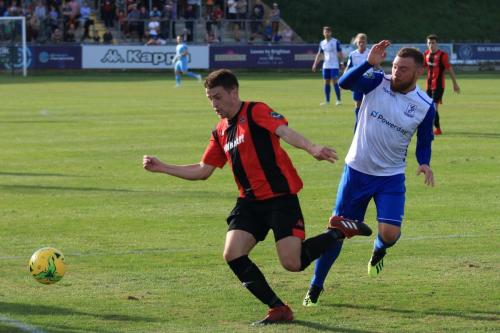 Lewes Steve Brinkhurst (L) and Enfields Billy Bricknell