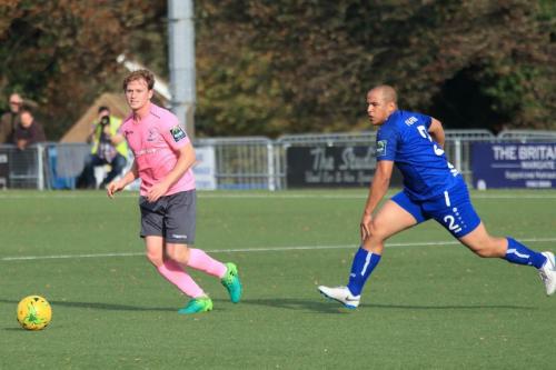 Enfields Aaron Greene (L) and Margates Tom Wynter