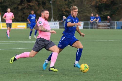 Enfields Billy Bricknell (L) and Margates Ben Swift