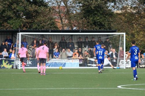 Joe Taylor gives Margate the lead from the penalty spot