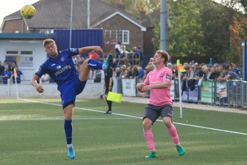 Margates Ben Swift (L) and Enfields Aaron Greene