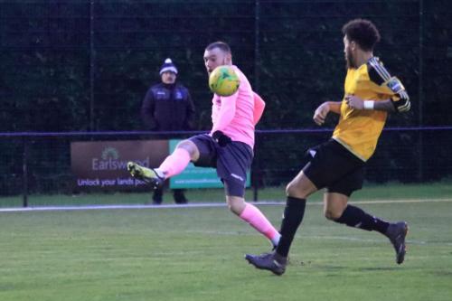 Enfields Billy Bricknell crosses