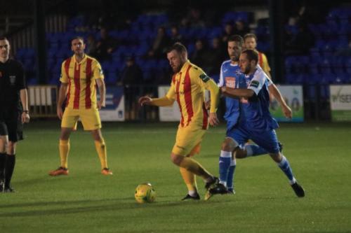Enfields Billy Bricknell challenged by Adem Ramadan (R)