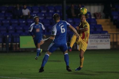 Tonbridges Arthur Lee (6) and Enfields Sam Youngs