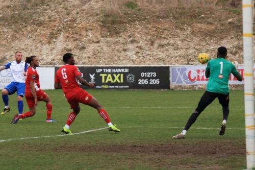 Enfields Billy Bricknell shoots just wide