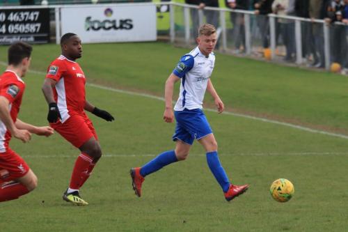 Enfields Joe Payne (R) and Whitehawks Nathaniel Pinney