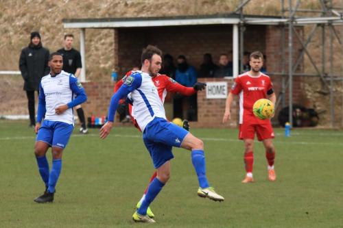 Enfields Matt Johnson (white, R) and James Mulley