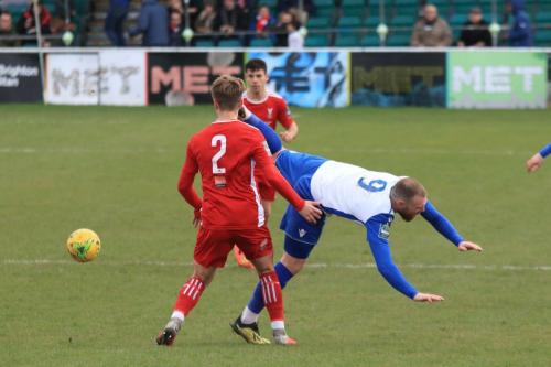 Whitehawks Fintan Walsh (2) and Enfields Billy Bricknell
