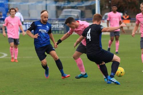 Wingates Scortt Shulton and Marc Weatherstone (4) and Enfields Brandon Adams