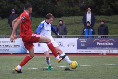 Enfields Aaron Greene (R) and Worthings Jalen Jones