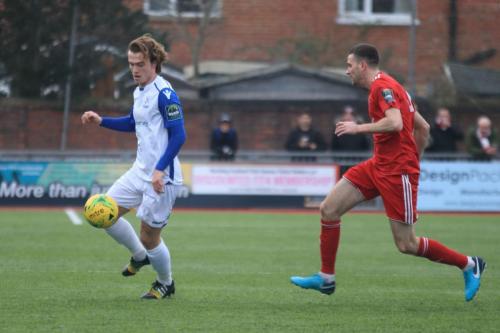 Enfields Mickey Parcell (L) and Worthings James Crane