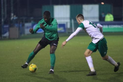 Enfields Junior Mubiayi (L) and Bognors Ashton Leighx