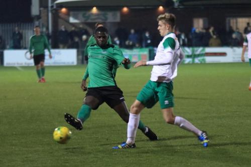 Enfields Junior Mubiayi (L) and Bognors Joe Dandy
